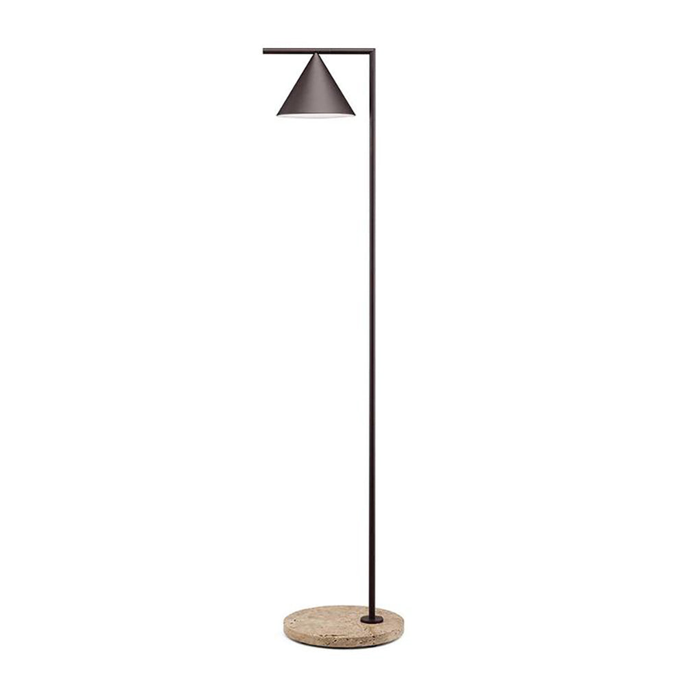 Captain Flint Outdoor Floor Lamp Floor Lamps FLOS Deep Brown / Travertino Imperiale Base 2700K - Warm White