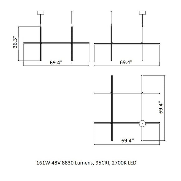 Coordinates Suspension Light - Italian Luxury Interiors