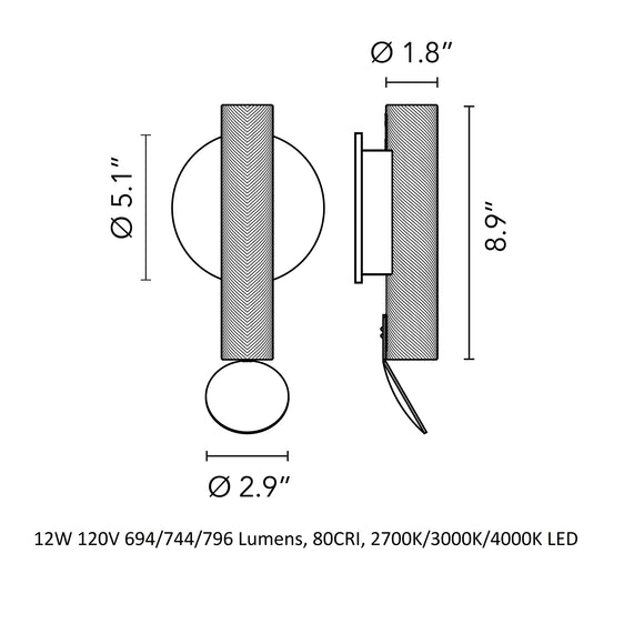 Flauta Spiga Outdoor Wall Sconce FLOS
