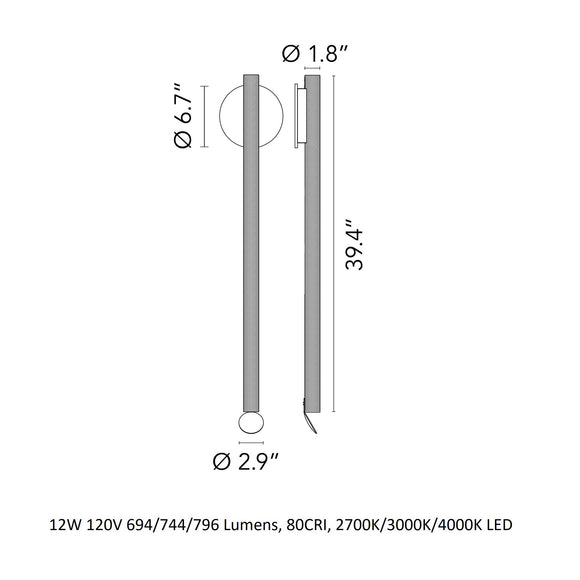 Flauta Spiga Outdoor Wall Sconce FLOS