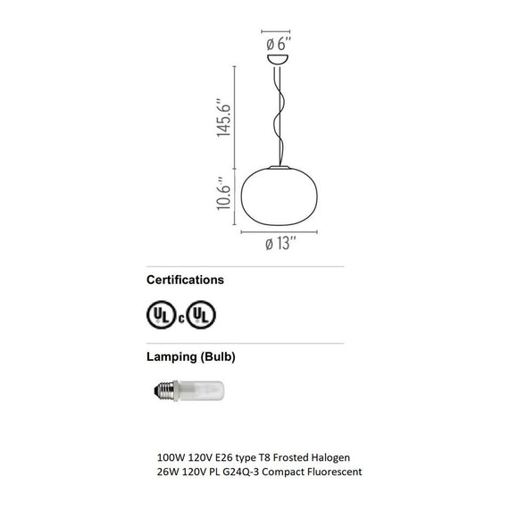 Glo-Ball Pendant Light Lighting FLOS