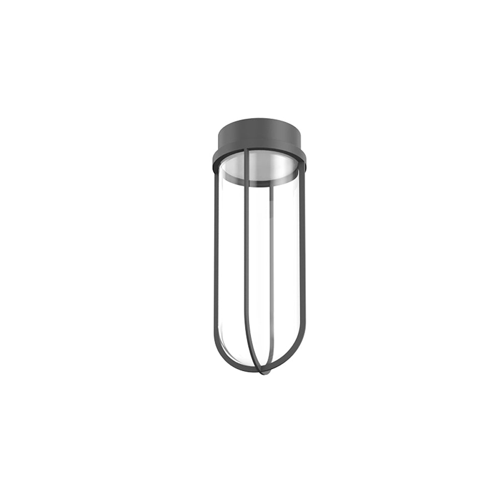 In Vitro Outdoor Flush Mount FLOS Anthracite 2700K - Warm White 0-10V Dimmer