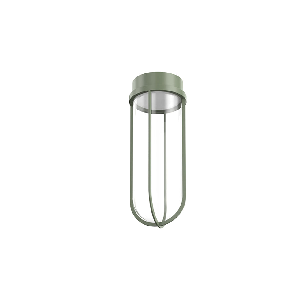 In Vitro Outdoor Flush Mount FLOS Pale Green 2700K - Warm White 0-10V Dimmer