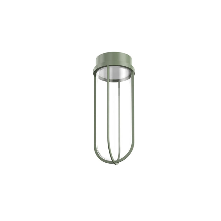 In Vitro Outdoor Flush Mount FLOS Pale Green 2700K - Warm White 0-10V Dimmer