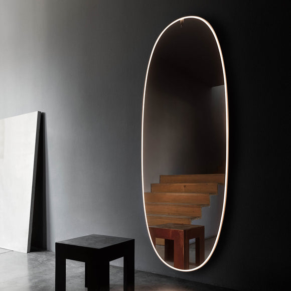 La Plus Belle Wall-Mounted Mirror with Integrated LED lights Mirrors FLOS