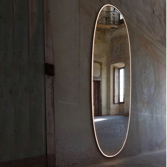 La Plus Belle Wall-Mounted Mirror with Integrated LED lights Mirrors FLOS