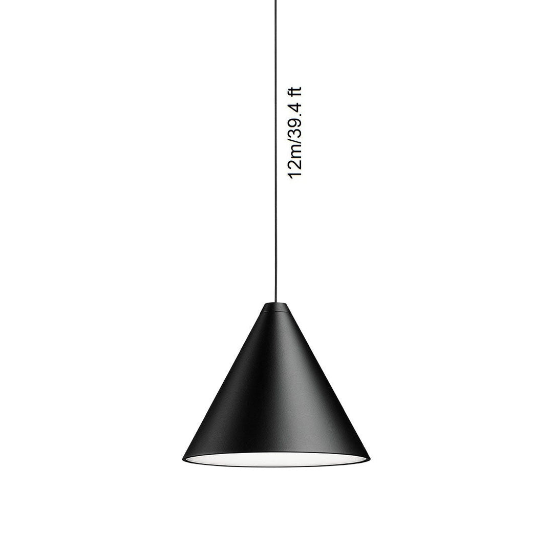 String Light Cone Pendant Light Lighting FLOS 1 x F6487030 - Single Cone (12m / 39.4 ft) F6482030 - Canopy For Ceiling Or Wall Mounting Light Only