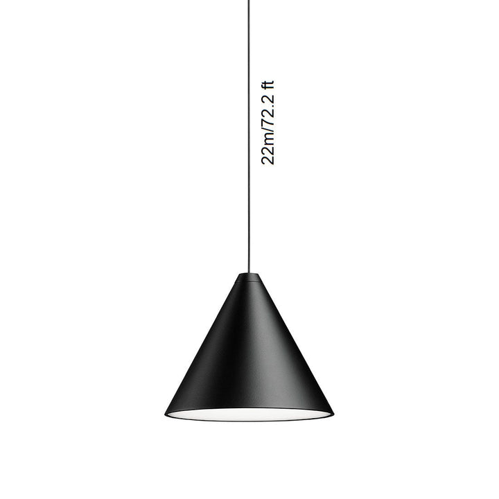 String Light Cone Pendant Light Lighting FLOS 1 x F6497030 - Single Cone (22m / 72.2 ft) F6482030 - Canopy For Ceiling Or Wall Mounting Light Only