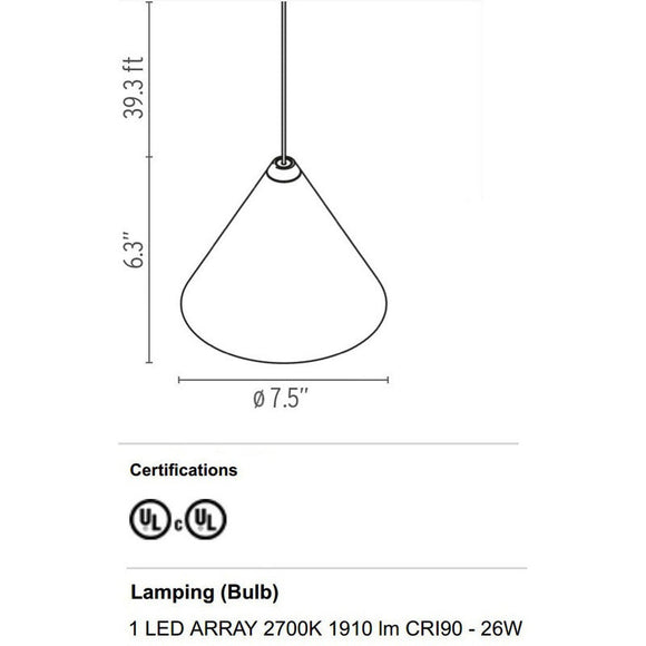 String Light Cone Pendant Light Lighting FLOS