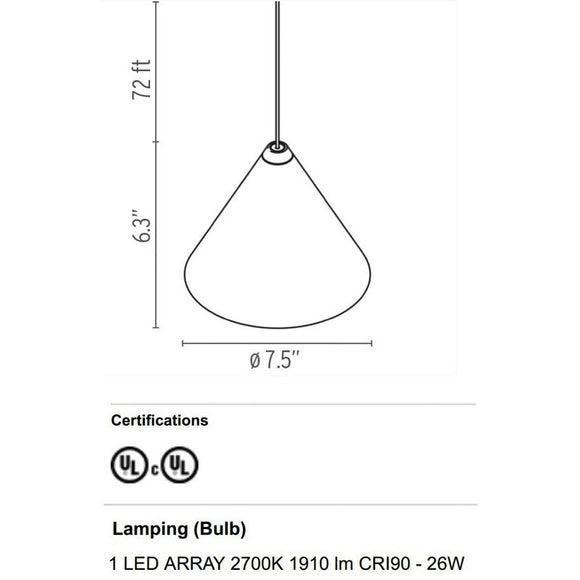 String Light Cone Pendant Light Lighting FLOS