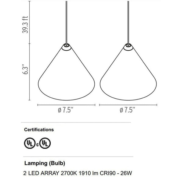String Light Cone Pendant Light Lighting FLOS