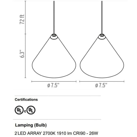 String Light Cone Pendant Light Lighting FLOS