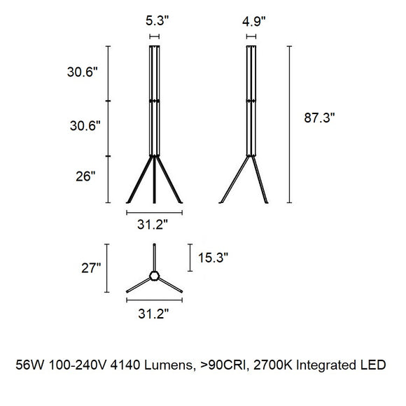 Superwire Tripod Floor Lamp Floor Lamps FLOS