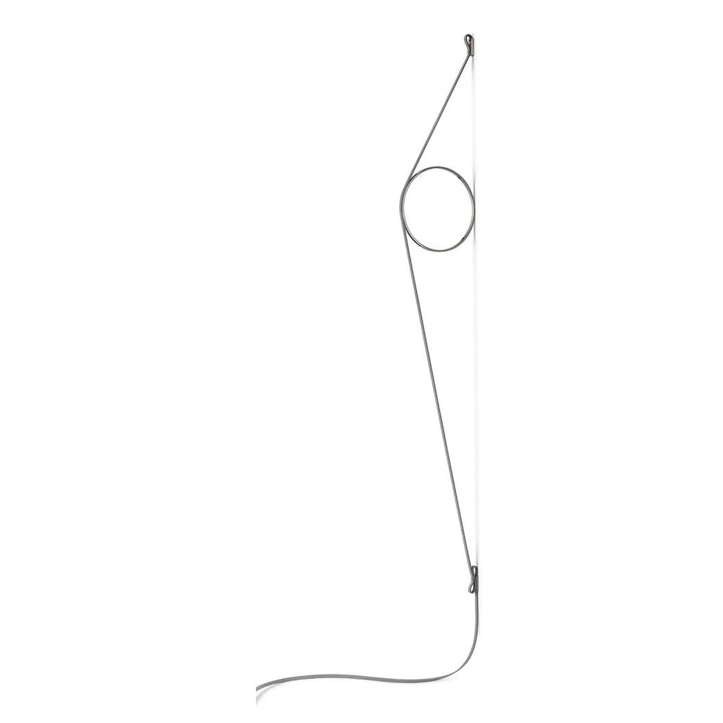 WireRing Plug-In Wall Light Wall Light Fixtures FLOS Polished Black