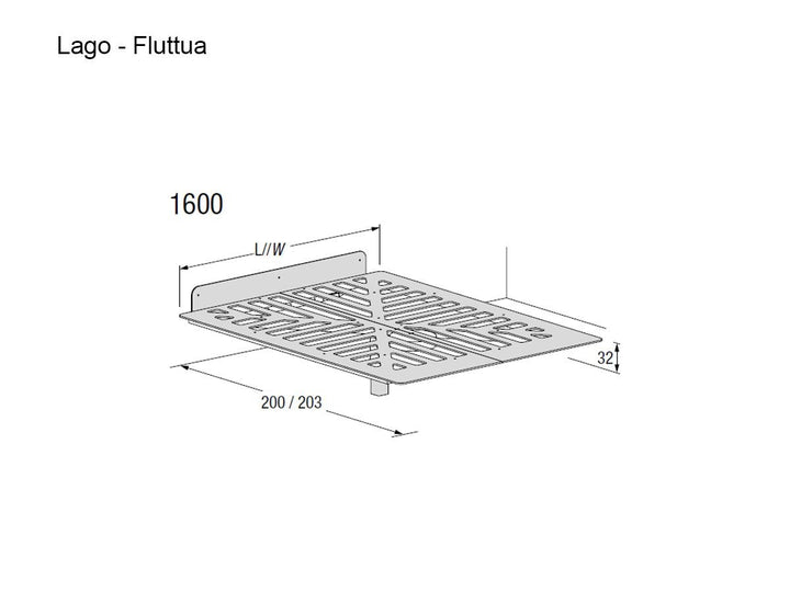 Fluttua Bed - 160x200 Beds & Bed Frames Lago   