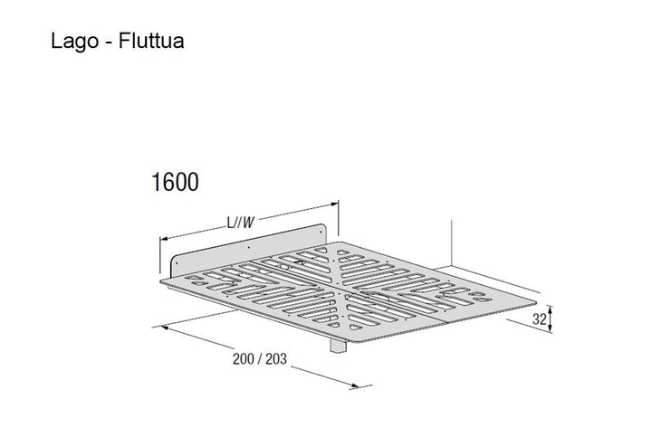 Fluttua Bed - 180x200 Beds & Bed Frames Lago   