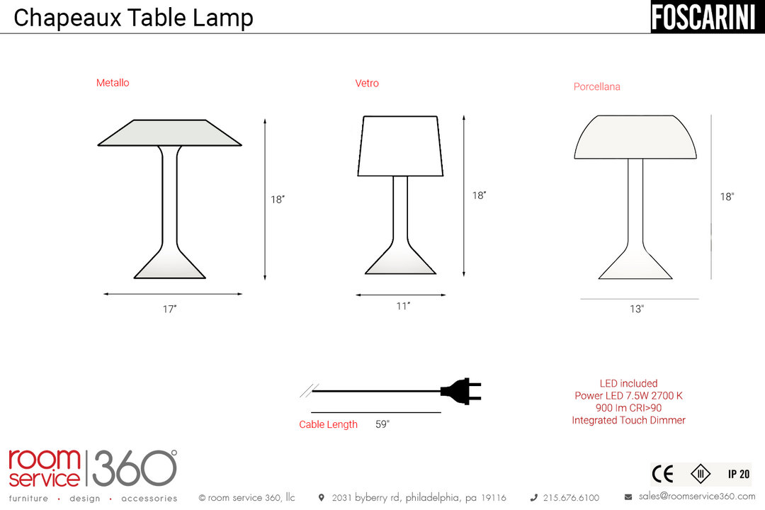 Foscarini Chapeaux Table Lamp