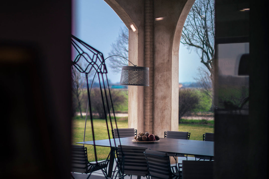 Twiggy Grid Arc Floor Lamp