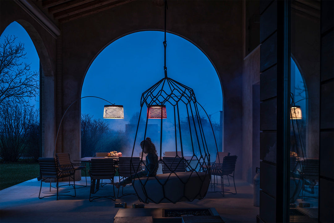 Twiggy Grid Arc Floor Lamp