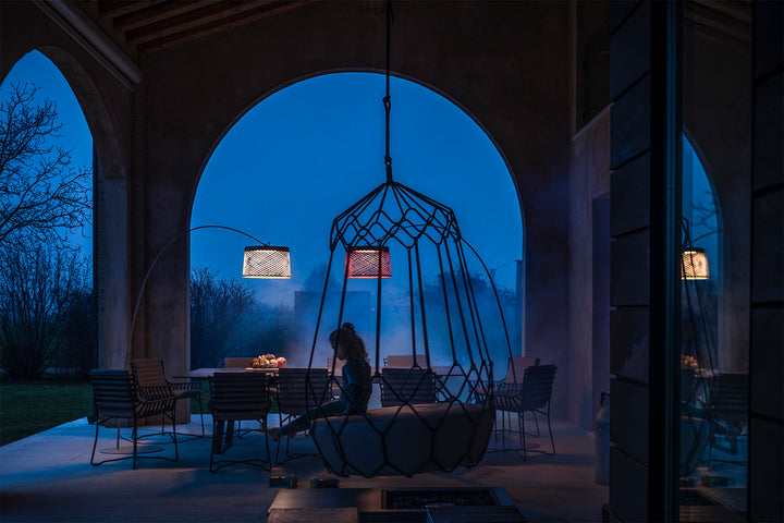 Twiggy Grid Arc Floor Lamp