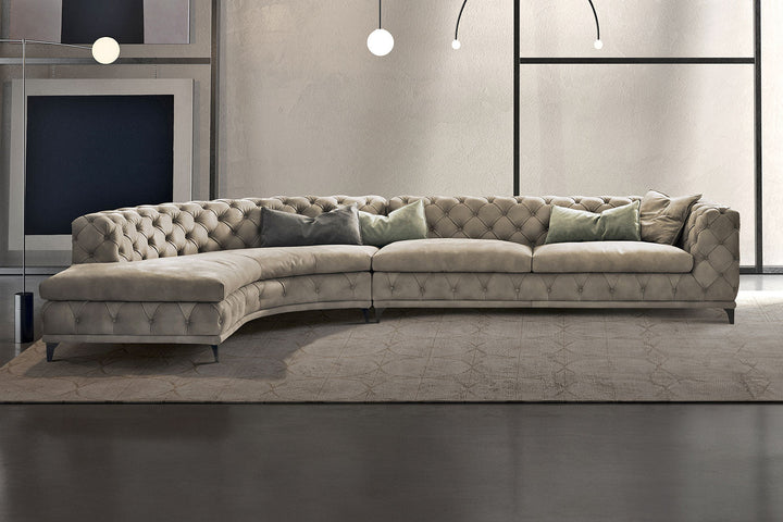 Aston Corner Sectional Sofa with Peninsula Sectionals Gamma Arredamenti