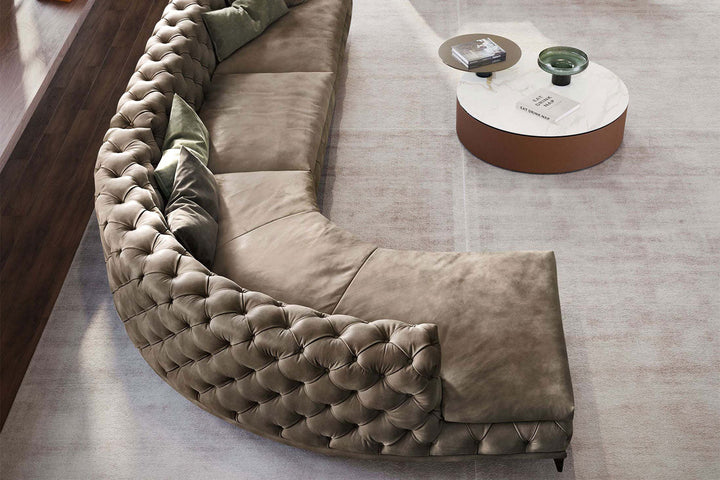 Aston Corner Sectional Sofa with Peninsula Sectionals Gamma Arredamenti