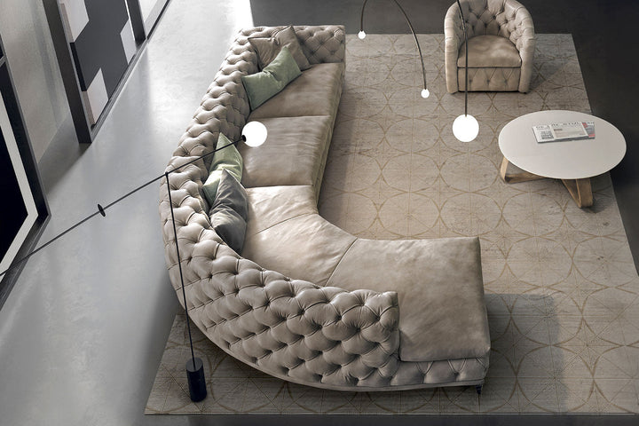 Aston Corner Sectional Sofa with Peninsula Sectionals Gamma Arredamenti