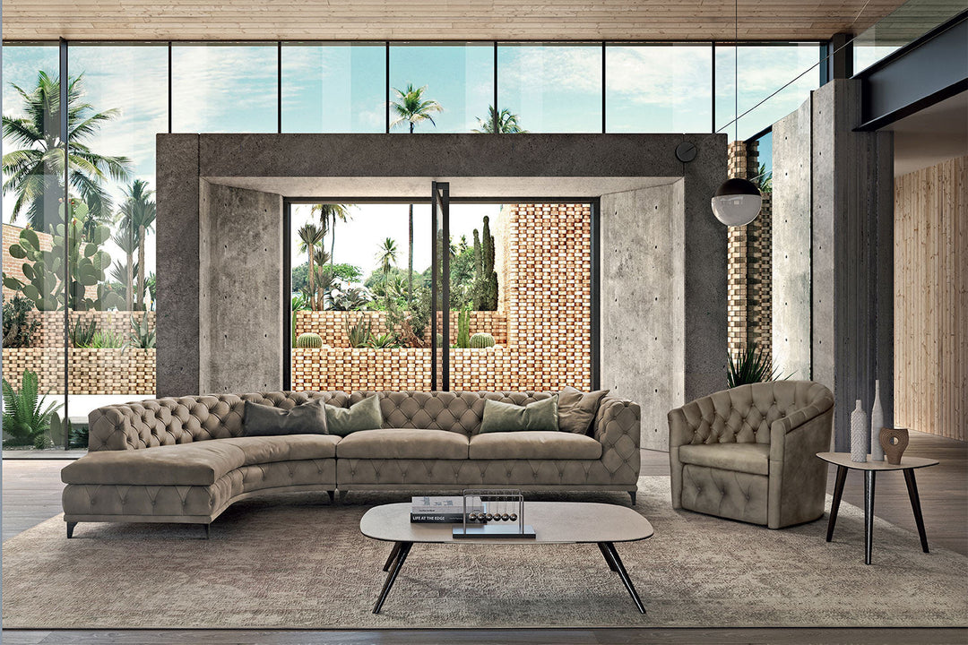 Aston Corner Sectional Sofa with Peninsula Sectionals Gamma Arredamenti