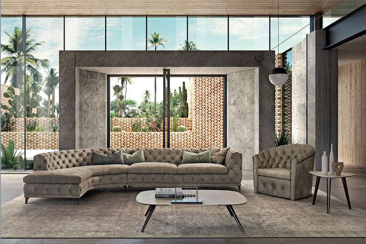 Aston Corner Sectional Sofa with Peninsula Sectionals Gamma Arredamenti