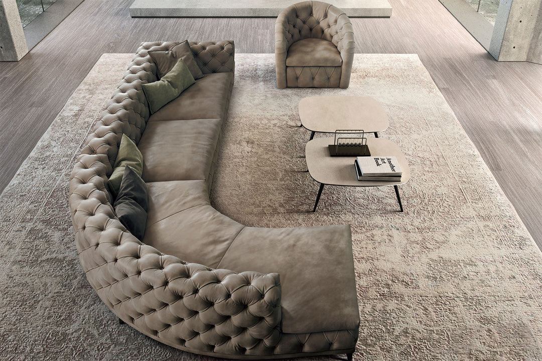 Aston Corner Sectional Sofa with Peninsula Sectionals Gamma Arredamenti