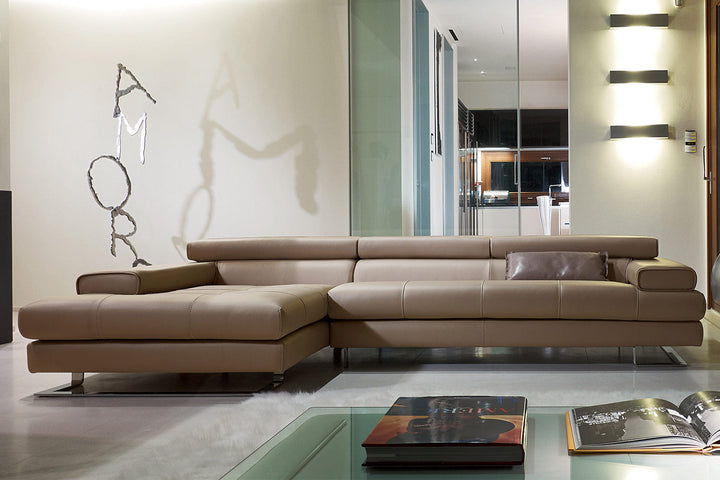 Avenue Sectional Sofa with Chaise Sectionals Gamma Arredamenti