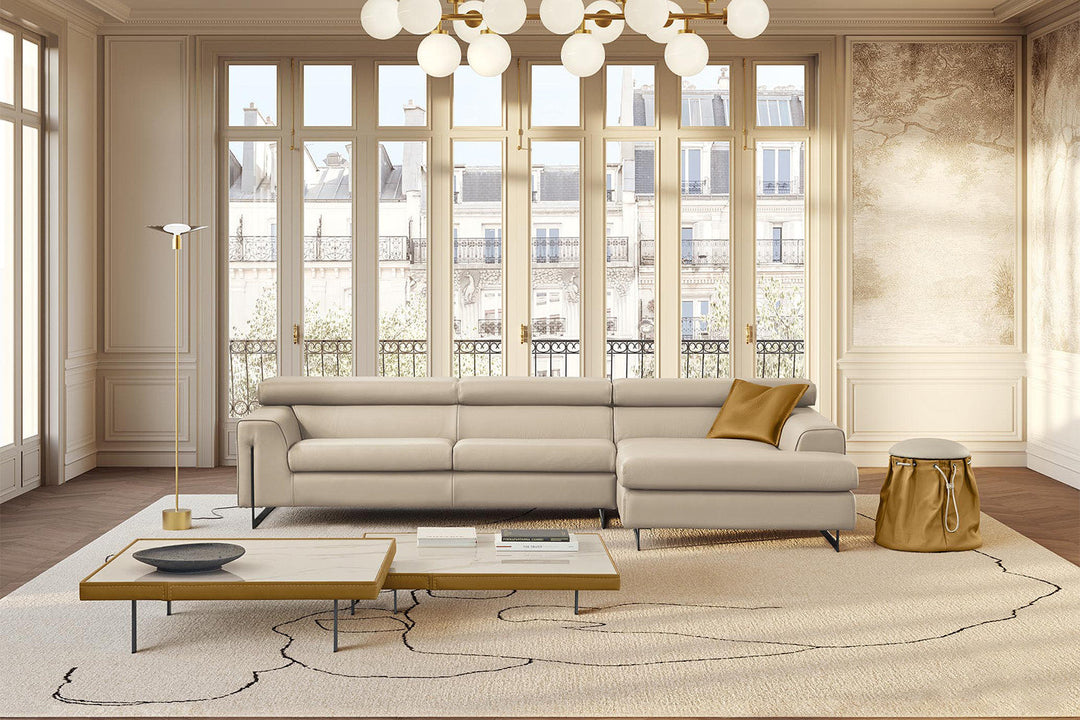 Bellevue Sectional Sofa with Chaise Sectionals Gamma Arredamenti