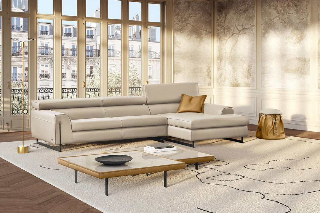 Bellevue Sectional Sofa with Chaise Sectionals Gamma Arredamenti