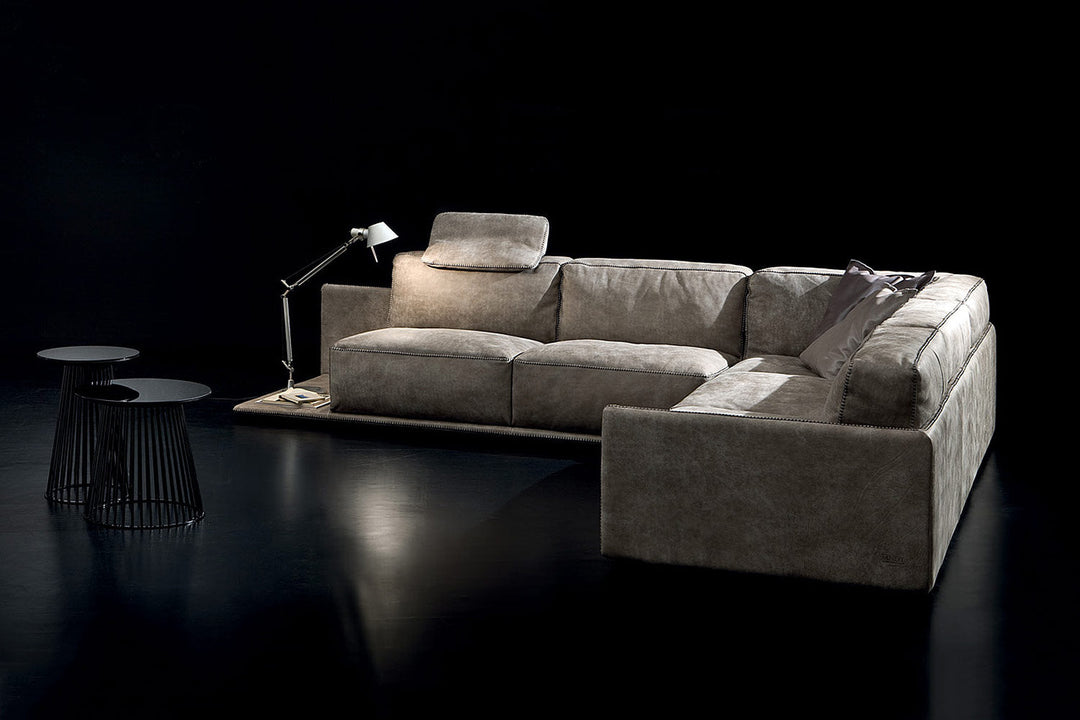 Border Corner Sectional Sofa with Shelf Sectionals Gamma Arredamenti