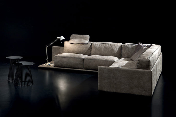 Border Corner Sectional Sofa with Shelf Sectionals Gamma Arredamenti