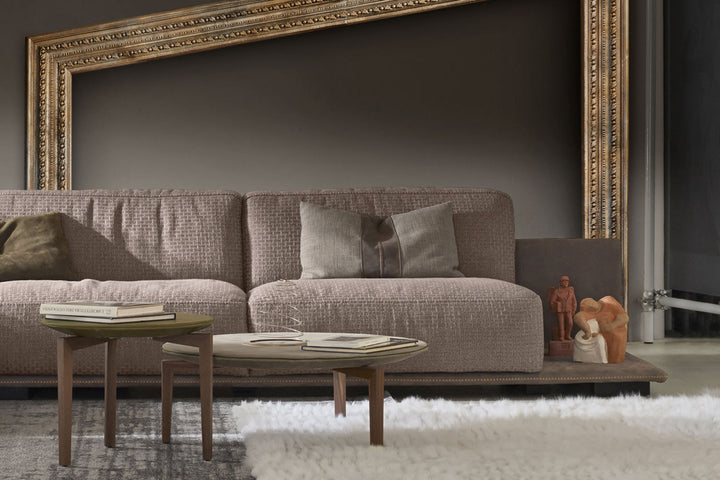Border Sectional Sofa with Chaise and Shelf Sectionals Gamma Arredamenti