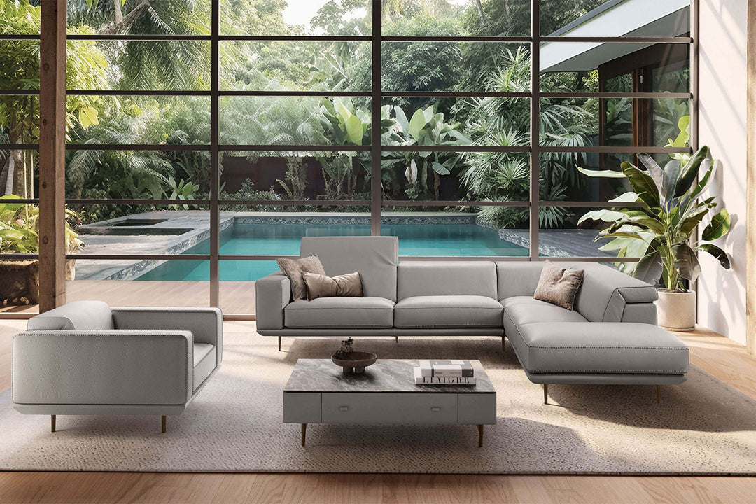 Denny Corner Sectional Sofa with Peninsula Sectionals Gamma Arredamenti