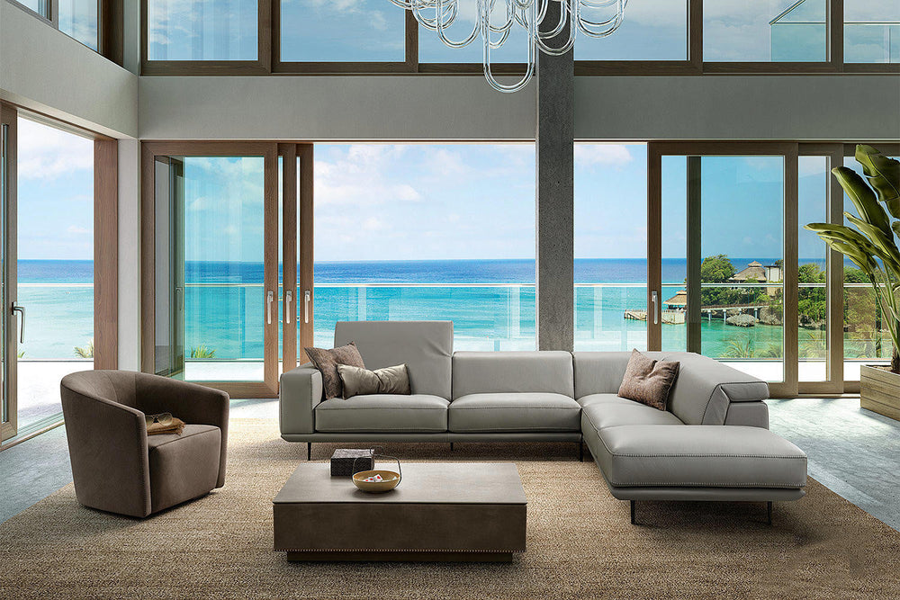 Denny Corner Sectional Sofa with Peninsula Sectionals Gamma Arredamenti
