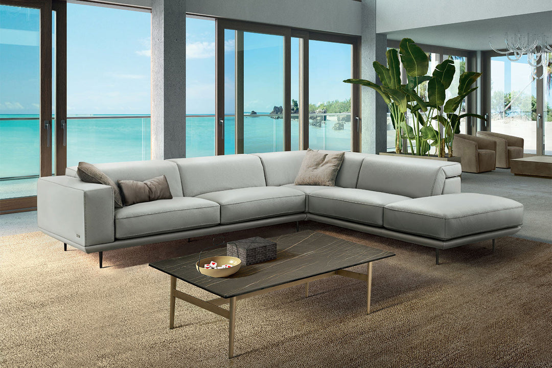 Denny Corner Sectional Sofa with Peninsula Sectionals Gamma Arredamenti