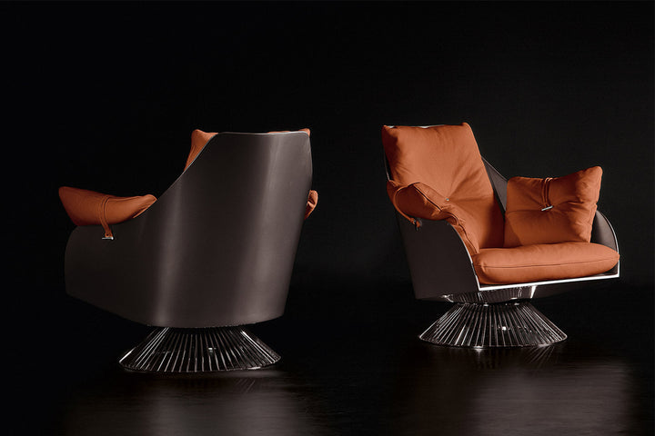 Gloss Swivel Armchair Chairs Gamma Arredamenti