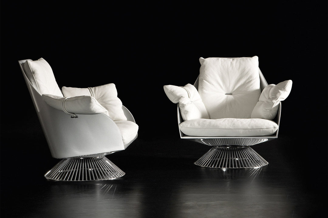 Gloss Swivel Armchair Chairs Gamma Arredamenti