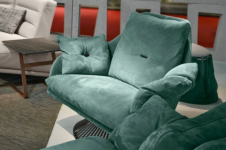 Gloss Upholstered Swivel Armchair Chairs Gamma Arredamenti