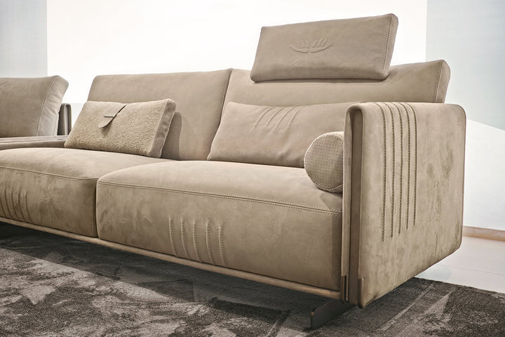 GMM Philly Angled Sectional Sofa with Table Sectionals Gamma Arredamenti
