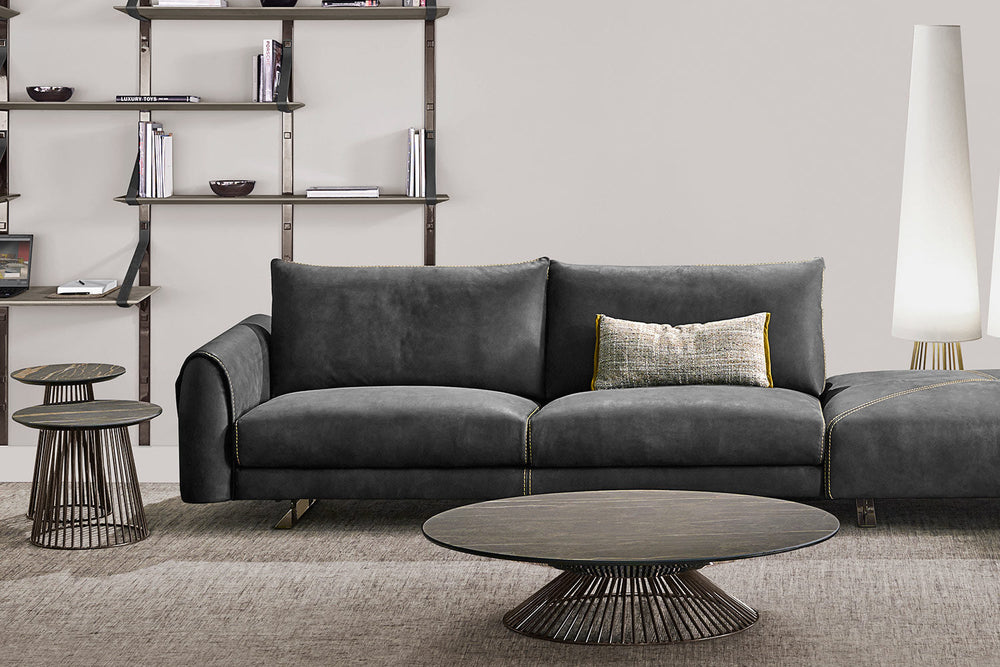 Karl Sectional Sofa with Chaise Sectionals Gamma Arredamenti