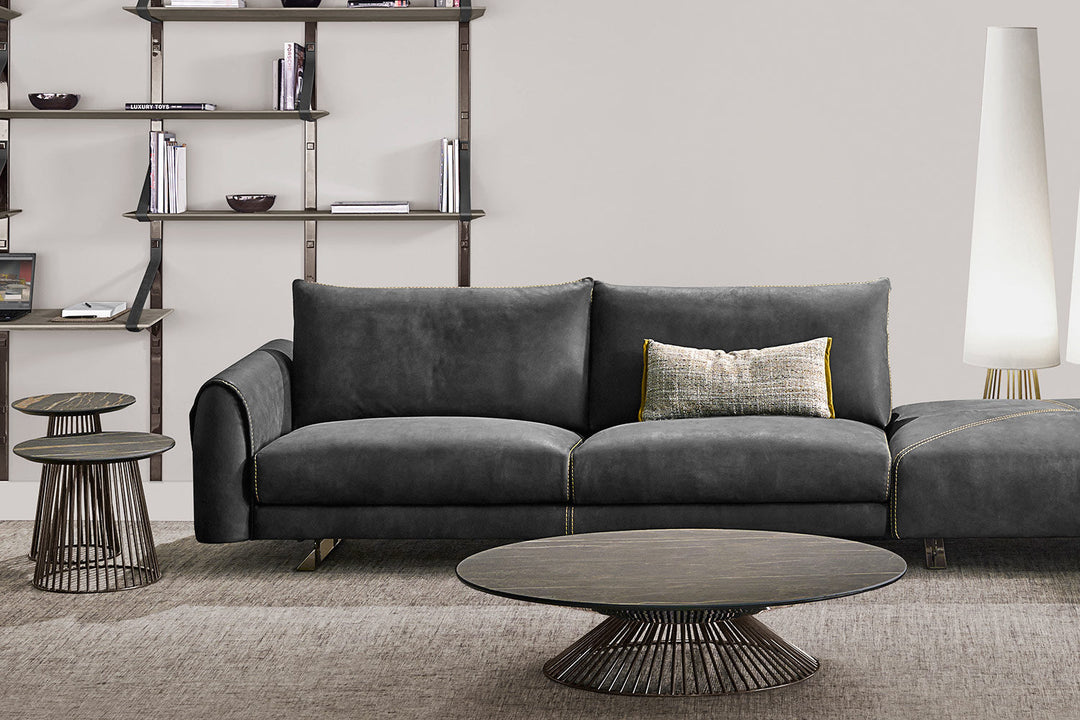 Karl Sectional Sofa with Chaise Sectionals Gamma Arredamenti
