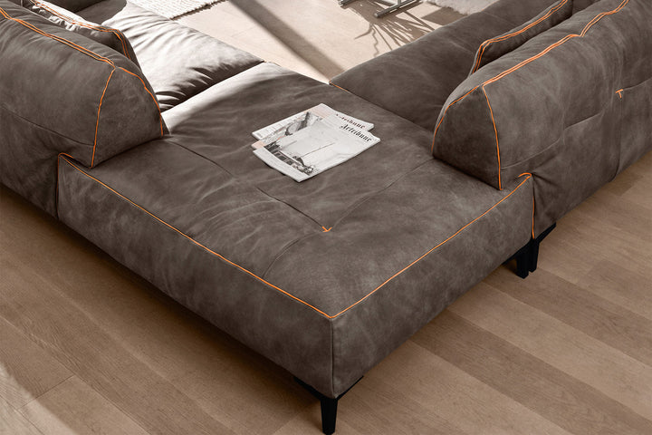 Kong Corner Sectional Sofa with Peninsula Sectionals Gamma Arredamenti