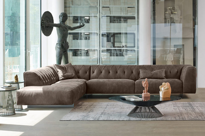 Marlon Corner Sectional Sofa with Peninsula Sectionals Gamma Arredamenti