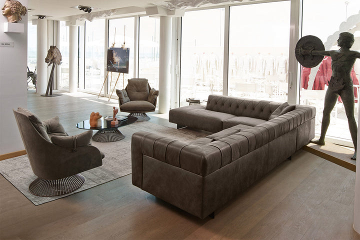 Marlon Corner Sectional Sofa with Peninsula Sectionals Gamma Arredamenti