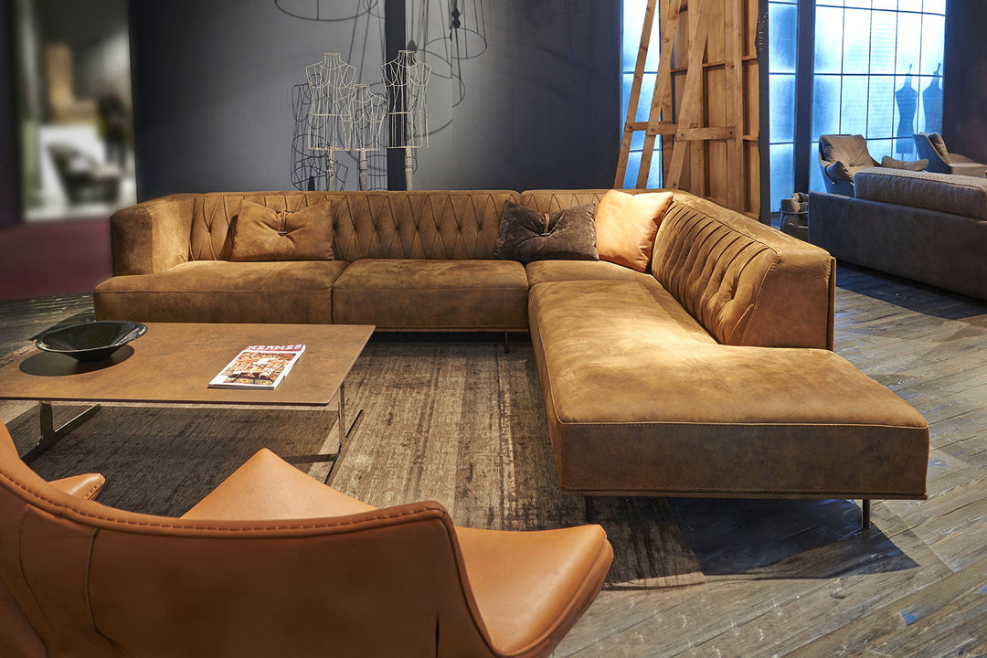 McQueen Corner Sectional Sofa with Peninsula Sectionals Gamma Arredamenti