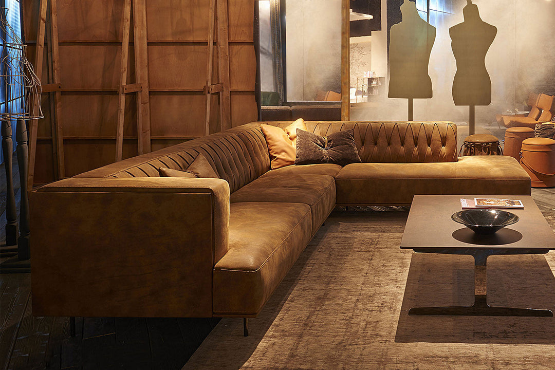 McQueen Corner Sectional Sofa with Peninsula Sectionals Gamma Arredamenti